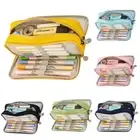Kid Pencil Case Zipper Large Capacity Pencil Pouch 3Compartments Stationary Bag