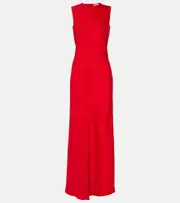 [Ami Paris] Ami Paris Paneled satin maxi dress AU 14 red