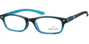 Square Full Rim Plastic Men's Glasses Blue, Size +1.00 - Lenses Included - Private Health Rebate - Blue Light Block Available - SmartBuy Readers