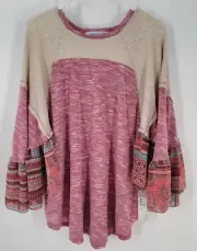 Lizard Thicket ~ Big Water Blue Sky ~ Women's Size Medium ~ Bell Sleeve Blouse