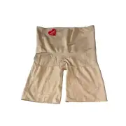 Assets by Spanx Women's Size XL Remarkable Results Mid Thigh Shaper Beige