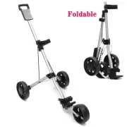 Golf Push Pull Cart Lightweight Foldable 3 Wheels Push Pull Golf Cart Trolley