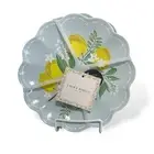 LAURA ASHLEY Blue Melamine Lemons 7.5"Salad Plates (SET OF 4) NEW Shabby Chic