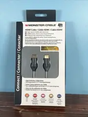 Monster High Speed HDMI Cable with Ethernet, 4 feet (1.21 meters) New