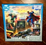 Thomas Kinkade Studios DC JUSTICE LEAGUE 1000pc 26.6" x 19" Puzzle! #41044