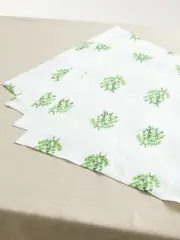 [Emilia Wickstead] Emilia Wickstead - Set Of Four Printed Linen Placemats - Green - One size One size Green