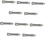 Pet Hair Trimmer Scissor Finger Rests 10pcs Set Silver Stainless Steel Comfortable to Operate