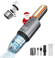 Portable Cordless Handheld Vacuum Cleaner, Minthouz 6000Pa Suction Car Vacuum Cordless Rechargeable Dust Buster, Mini Hand Held Vacuum Cleaner with LED, Hand Vacuum for Car, Home & Pet Hair - USB C