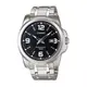 CASIO WATCH 卡西歐簡約時尚黑面清晰數字指針日曆石英鋼帶腕錶 型號：MTP-1314D-1A【神梭鐘錶】