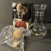 Vintage Pyrex Wine Decanter With Cork Stopper In Box New Retro Barware