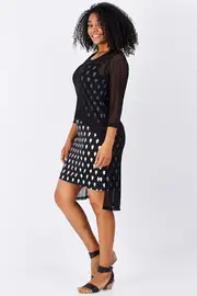 Spot Overlay Dress--COR-FLD21044