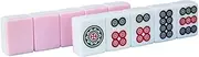Mah Jong Mahjong Tiles, Household Hand Mahjong Tiles Pink Acrylic Mahjong Tiles Game Chess and Mahjong Dinner Festival Games, 144 Photos (Color : Pink, Size : 38#)