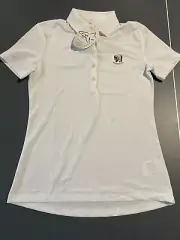 NWT WOMEN'S GREG NORMAN POLO, SIZE: XS, COLOR: WHITE (K7.13)