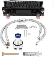 SLAVIK Compatible With CB CG 100CC-250CC Engine Oil Cooler Kit, 65ml Silver(Black 65ml)