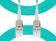 Fibergaga-Uniboot OM4 LC to LC Fiber Patch Cable, Multi-Mode Duplex Fiber Optic Cable Jumper Optical Patch Cord 10GB, 50/125μm,LSZH Jacket,Length Options: 0.2M(7inch)-100M(328ft), 25M(82ft)