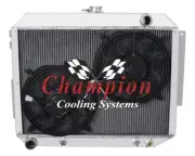RC Champion 3 Row Radiator W/ 2 12" Fans for 1966 - 1969 Chrysler 300 V8 Engine (for: Chrysler)