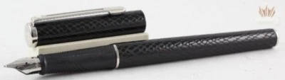 SHEAFFER AGIO 454 BARELY BLACK WITH CHROME TRIM FOUNTAIN PEN SUPERB BEAUTIFUL !!