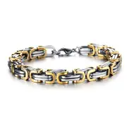 Fashion Titanium Steel Irregular Geometric Cuff Bracelets Ethnic Bracelet Jewelry for Men SILVER GOLD COLOUR