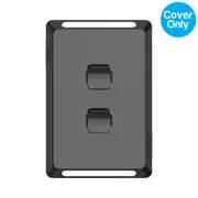 Clipsal Pro 2 Gang Switch Skin Black