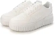 [ラブハンター] Love Hunter 2213 Women's Sneakers, Lace-up Sneakers, Low Cut, Thick Sole, 2.6 inches (6.5 cm) Heels, Platform, All White, 23.5 cm