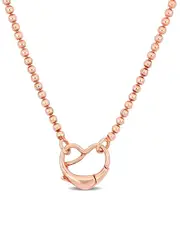 Italian Silver Ball Link Necklace
