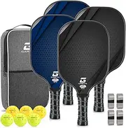 GARYE Pickleball Paddles, 16MM T700 Raw Carbon Fiber Pickle Ball Paddle That Has Great Grit & Spin, USAPA Approved Thermoformed Pickleball Rackets with Power and Control, 2 Grip Tapes 1 Cover