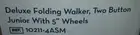 (1) NEW DRIVE Deluxe Folding Walker, Two Button, 5" Wheels, Assembled 10211-4ASM