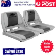 Seamanship 2X Folding Boat Seats Swivel Marine Grade UV Resistant All Weather