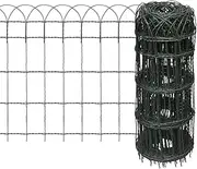 [Daonanba] Garden Barrier Fence Lawn Edging Border Durable Powder-Coated Iron Wire 25 x 0,65 m