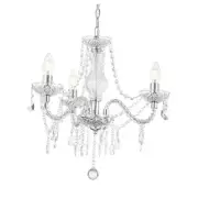 Chandeliers for Dining Room, 3-Light Acrylic Crystal Ceiling Light Adjustable