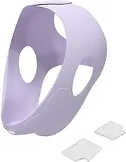 V Line Face Lifting Ice Mask Soft Silicone Chin Jaw Strap with Hook and Loop Fastener for Relieving Stress Migraines Pain and Swelling Translucent Color A One Size