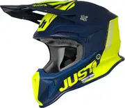 Just1 J18 Pulsar MIPS Motocross Helmet, blue-yellow, Size M for Men Blue Yellow