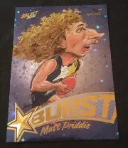 2016 AFL Select Footy Stars Card STARBURST BLUE CARICATURE MATT PRIDDIS SB67
