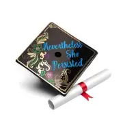 Graduation gift, Graduation Cap Decoration cap topper-Nevertheless She Persisted