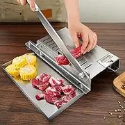 Stainless Steel Manual Bone Meat Cutter - Food Slicer Machine for Home and Commercial Use, Ideal for Cutting Fish, Chicken, Beef, Frozen Meat, Vegetables, and Deli