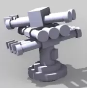 L'Arsenal Models 1/350 SYLLEX CHAFF FLARES LAUNCHER (4) 3D Printed Set