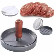 Hamburger Press Patty Maker with 100 Patty Papers Set 4.5 Inch | Aluminum Non...