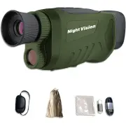40MP 2.5K Infrared Telescope Monocular 984ft Night-Vision Distance Photo Video Record 6X Optical Magnification 8X Digita