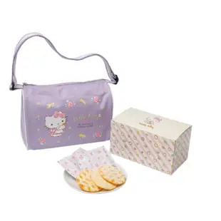 🍄咪の餅乾附贈包🍄 HelloKitty雪米餅花舞(紫)禮盒/仙貝 餅乾 Sanrio 斜背包 提袋 蛋捲/100