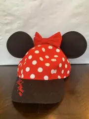 Youth Disney Parks Minnie Mouse XOXO Hat With Ears SnapBack Hat One Size