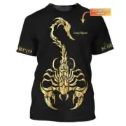 Scorpio D Tee Shirt, Scorpio Personalized Name 3D T-SHIRT Mother Day Gift