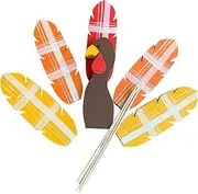 FmtwPhn Turkey Planter Decor - Turkey Planter Sticks - PVC Fall Flowerpot Stake Cute Decorative Garden Decor for Courtyard & Farms