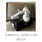 ADIDAS SUPERSTAR FOUNDATION | 經典貝殼鞋 USA13號尺寸