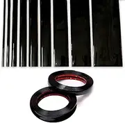 16Ft Glossy Black Extra Thick Auto Molding Trim Universal Bumper Window Door Body Side Decorative Strip Scratch-Proof (Width: 3/4inch [20mm])