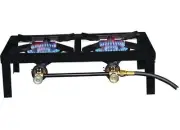 Mr. Heater F235830 BC30AI BaseCamp Double Burner Angle Iron Stove - 30,000 BTU