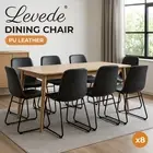 Levede 8x Dining Chairs Kitchen Table Chair Lounge Room Retro Padded Seat PU
