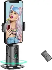 Auto Face Tracking Phone Holder No App Required 360° Rotation Phone Camera Stand withRemote andGesture Control