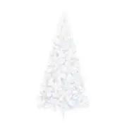 NNEVL Artificial Half Christmas Tree with LED&Stand White 240 cm PVC