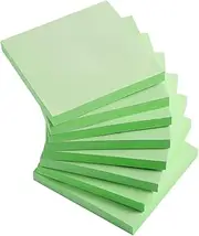Vanpad Sticky Notes 3x3 Inches, Light Green Self-Stick Pads, Easy to Post for Home, Office, Notebook, 8 Pads/Pack