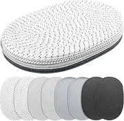 Oval Woven Placemats Set of 8 Heat Resistant Placemats 17.5 x 12 Inches Farmhouse Cotton Rope Place Mats for Dining Tables Trivets for Hot Dishes, Grey Set